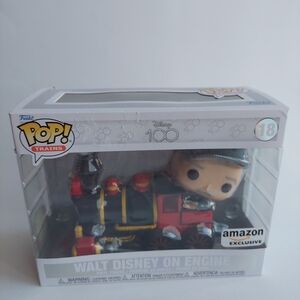 NEW DISNEY USA AMAZON EXCLUSIVE WALT DISNEY ON TRAIN ENGINE FUNKO POP TRAIN 18
